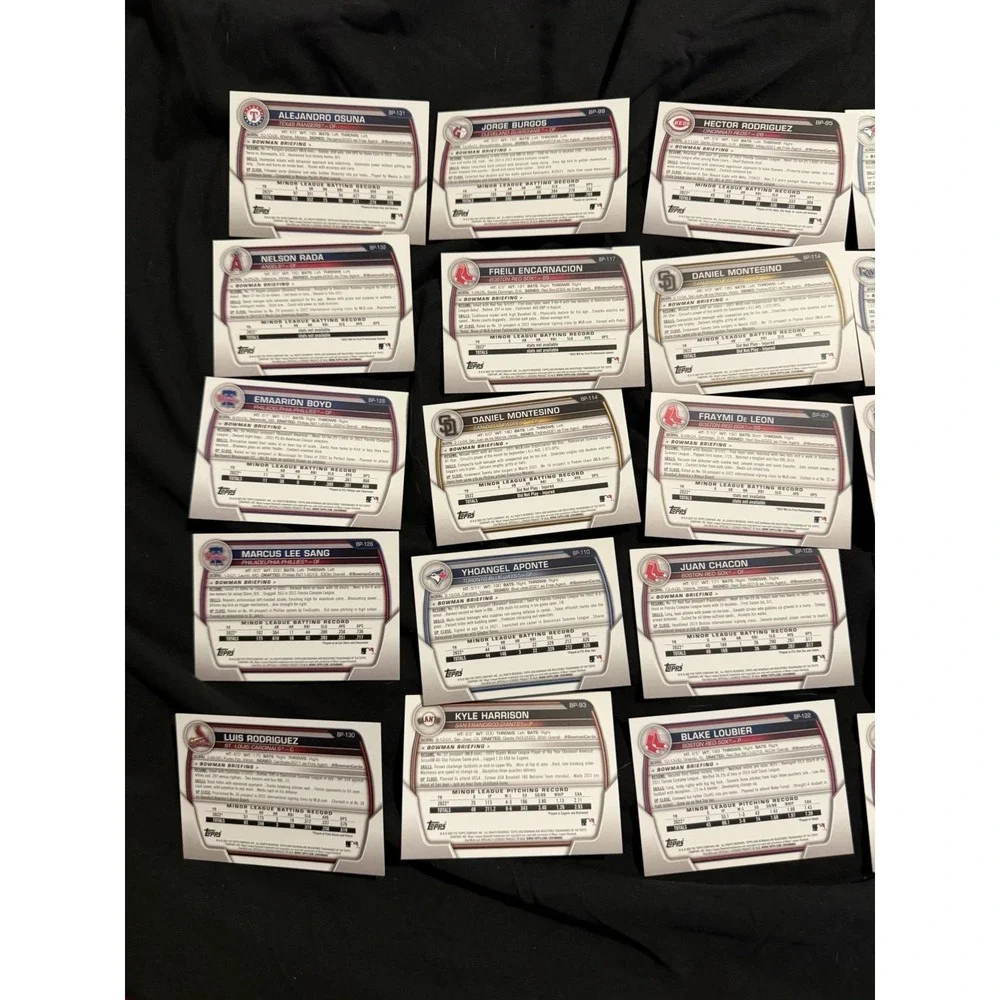 2021 / 2023 Topps MLB‎ baseball cards, series one numbered bp, lot of 50